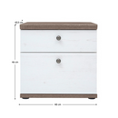 Éjjeliszekrény, canyon fenyő/sonoma trüffel tölgy, TEINA KOM2S