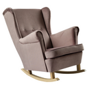 Füles hintafotel, rózsaszín/bükk, TEJA