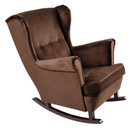 Füles hintafotel, barna/dió, TEJA