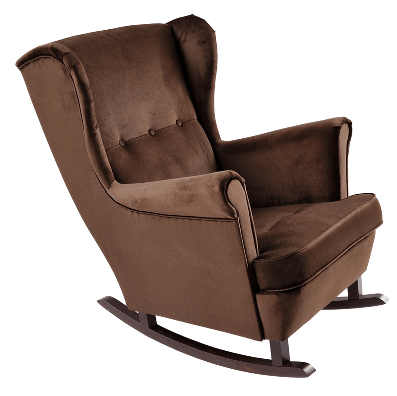 Füles hintafotel, barna/dió, TEJA