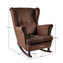 Füles hintafotel, barna/dió, TEJA