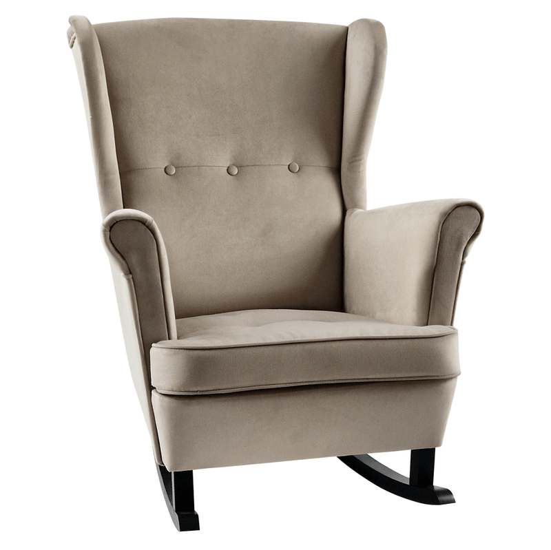 Füles hintafotel, bézs/fekete, TEJA