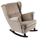 Füles hintafotel, bézs/fekete, TEJA