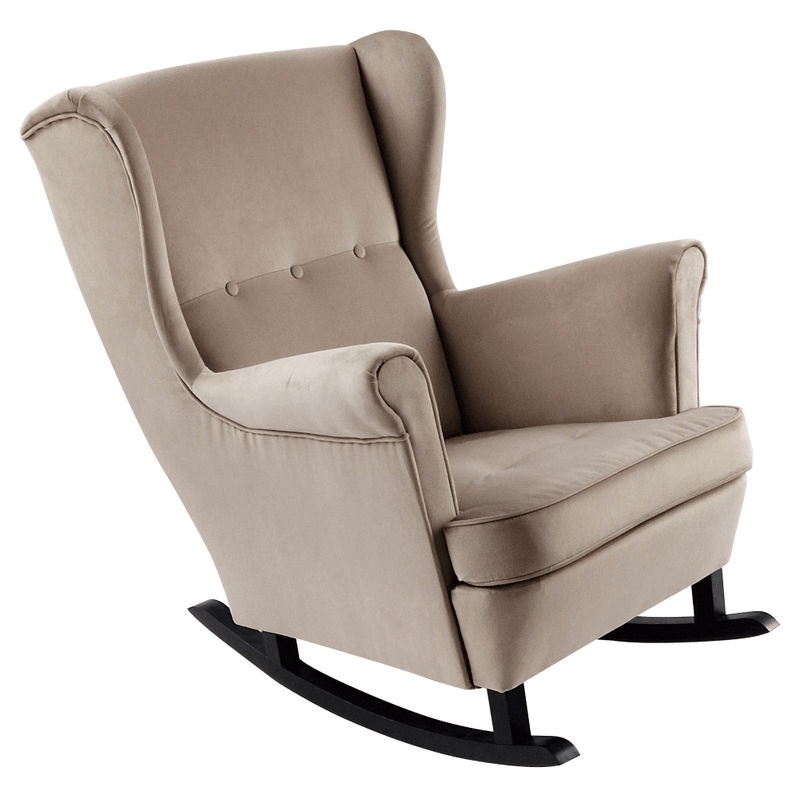 Füles hintafotel, bézs/fekete, TEJA