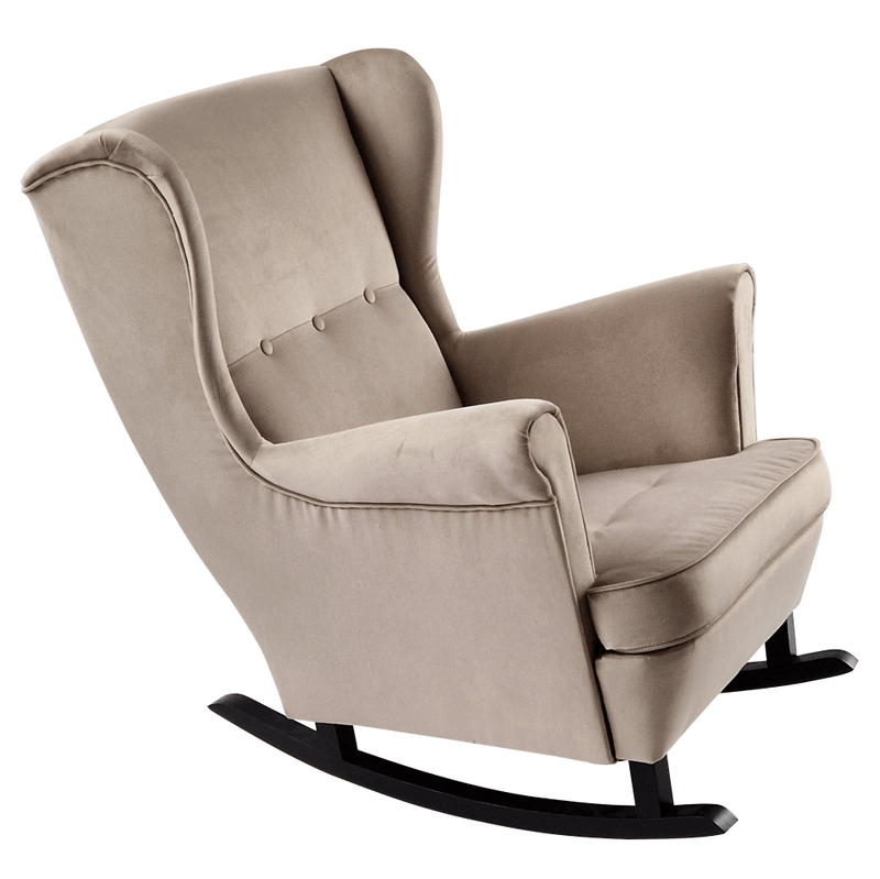 Füles hintafotel, bézs/fekete, TEJA