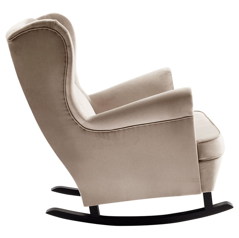 Füles hintafotel, bézs/fekete, TEJA