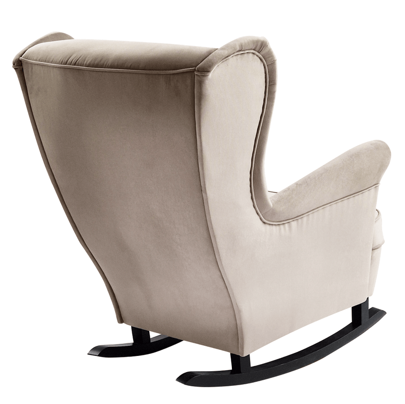 Füles hintafotel, bézs/fekete, TEJA