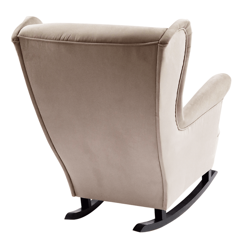 Füles hintafotel, bézs/fekete, TEJA