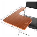 Szék írólappal, fekete/natúr, TEKER