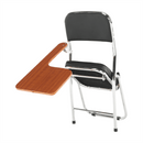 Szék írólappal, fekete/natúr, TEKER