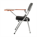 Szék írólappal, fekete/natúr, TEKER