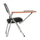 Szék írólappal, fekete/natúr, TEKER
