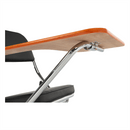 Szék írólappal, fekete/natúr, TEKER