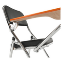 Szék írólappal, fekete/natúr, TEKER