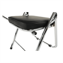 Szék írólappal, fekete/natúr, TEKER