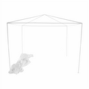 Kerti partisátor, fehér, 3x3 m, TEKNO TYP 1