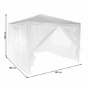 Kerti partisátor, fehér, 3x3 m, TEKNO TYP 1