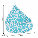 Babzsák, türkisz-fehér/minta, TELDIN