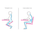 Ergonomikus térdelőszék, kerozin/bükkfa, FLONET