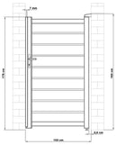 Kapu G21 Reno 100x176 cm balos, antracit