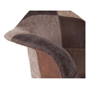 Dizájnos fotel, patchwork/bükk, TERST