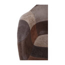 Dizájnos fotel, patchwork/bükk, TERST
