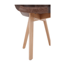 Dizájnos fotel, patchwork/bükk, TERST