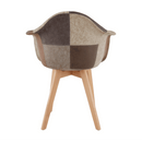 Dizájnos fotel, patchwork/bükk, TERST