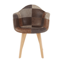 Dizájnos fotel, patchwork/bükk, TERST