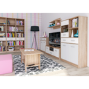 komód 2D1S, fehér/tölgy sonoma, TEYO