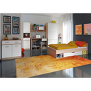 Ágy 1S/90, fehér/tölgy sonoma, TEYO