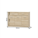 Komód 3D2S, sonoma tölgyfa, TEYO