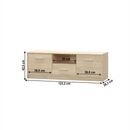 RTV asztal 2D1S, tölgy sonoma, TEYO