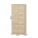 Akasztós szekrény 4D polcokkal, sonoma tölgyfa, TEYO