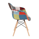 Fotel, patchwork/bükk, TOBO 4 NEW