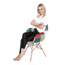 Fotel, patchwork/bükk, TOBO 4 NEW