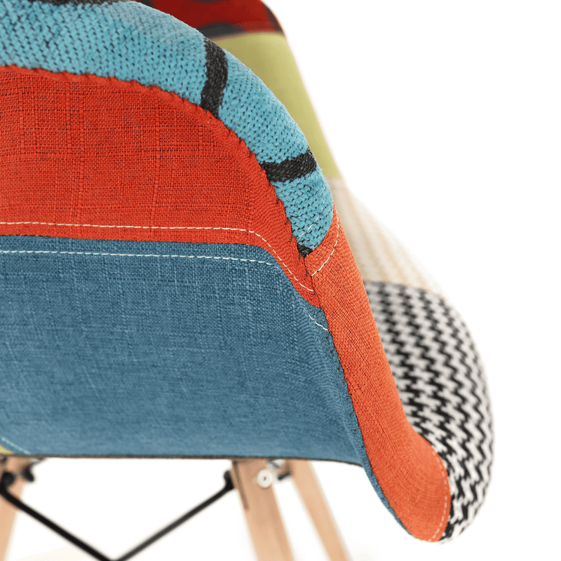 Fotel, patchwork/bükk, TOBO 4 NEW