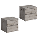 Éjjeliszekrény, 2db, wellington tölgy, TOGOS