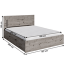 Hálószoba szett (szekrény/ágy/2db éjjeliszekrény), wellington tölgy, TOGOS