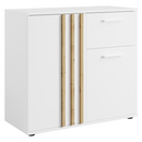 Komód, 2D1S, fehér/artisan tölgy, TOLIS TYP 4