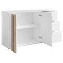 Komód, 2D3S, fehér/artisan tölgy, TOLIS TYP 3