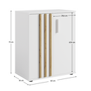 Komód, 2D, fehér/artisan tölgy, TOLIS TYP 1