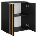 Komód, 2D, fekete/artisan tölgy, TOLIS TYP 1