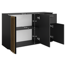 Komód, 3D1S, fekete/artisan tölgy, TOLIS TYP 2