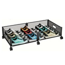 Ágy alatti rendszerező kerekekkel, fekete, TOMKO TYP 1