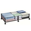 Ágy alatti rendszerező kerekekkel, fekete, TOMKO TYP 1