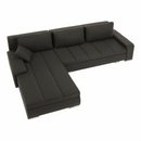 Ülőgarnitura, szövet barna, TONIKS