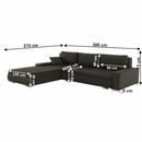 Ülőgarnitura, szövet barna, TONIKS