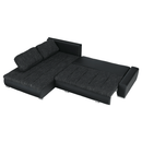 Ülőgarnitúra, fekete/fekete melír, TONIKS