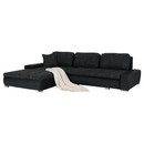 Ülőgarnitúra, fekete/fekete melír, TONIKS